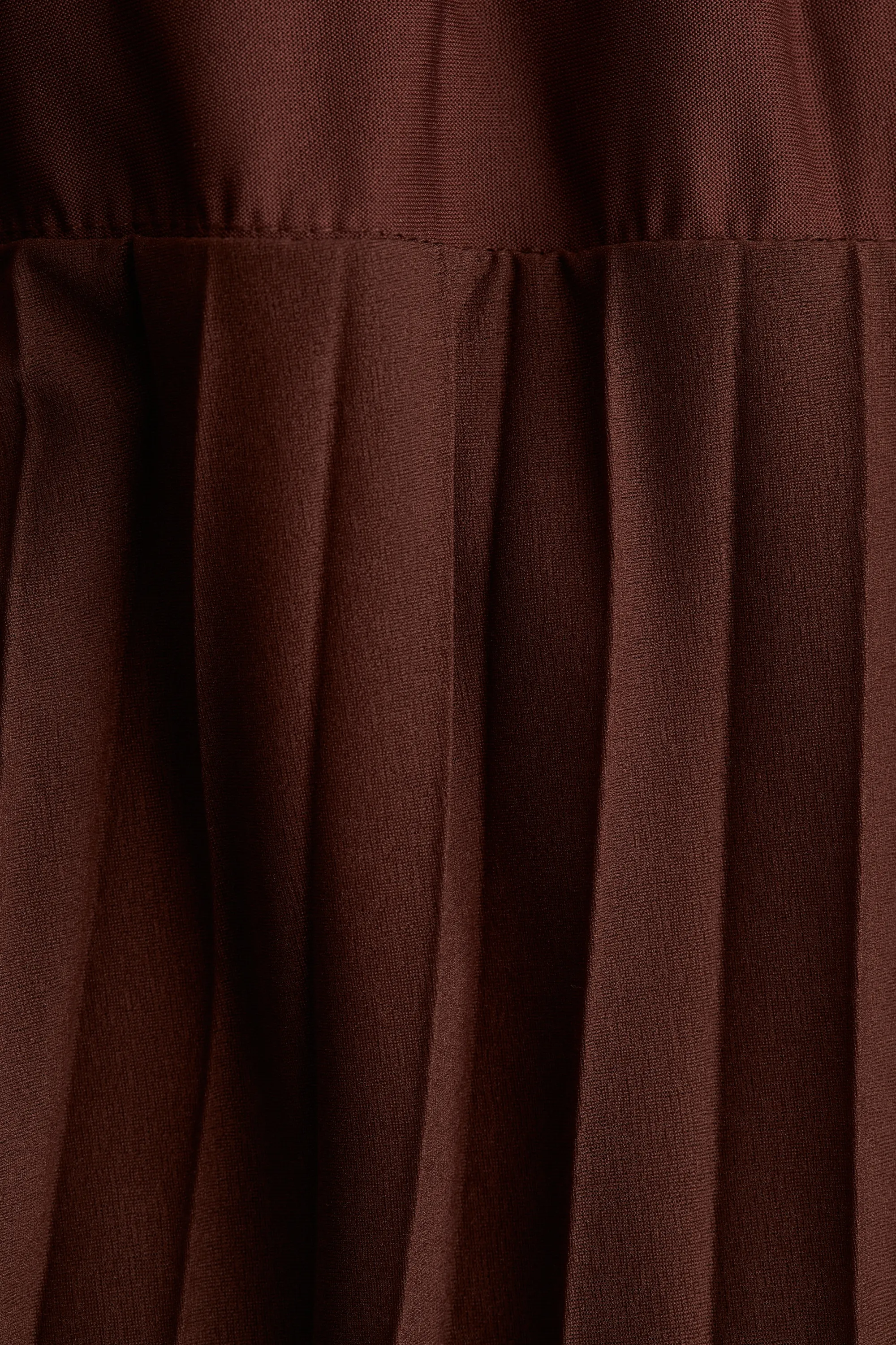 Robe plissée - Marron foncé
