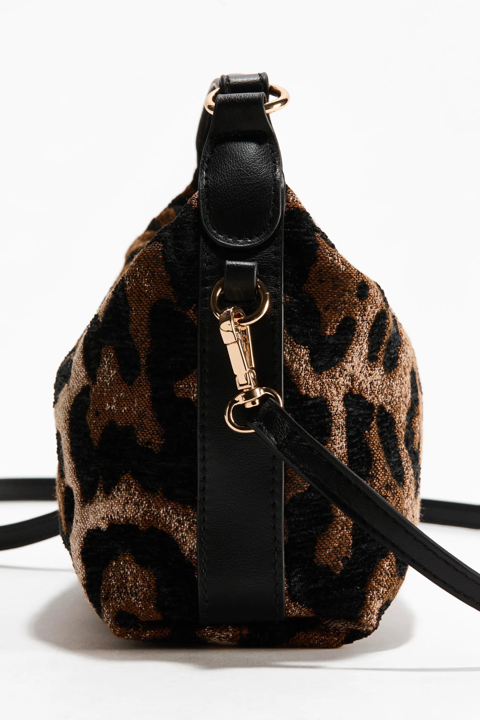 Sac crossbody - Beige foncé/imprimé léopard