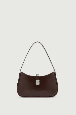 SAC BONNIE CHOCOLAT FERMOIR ARGENTÉ — photo 1