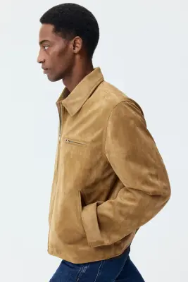 Veste avec col - Beige foncé — photo 2