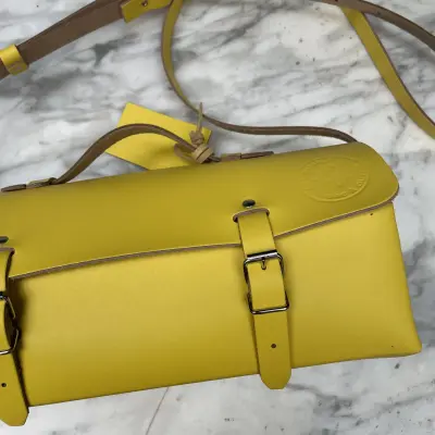 Besace Workwear en Cuir jaune — photo 2