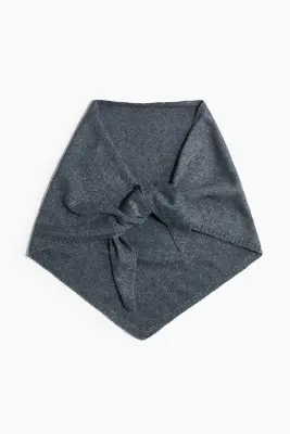 Foulard en maille fine - Gris foncé chiné — photo 3