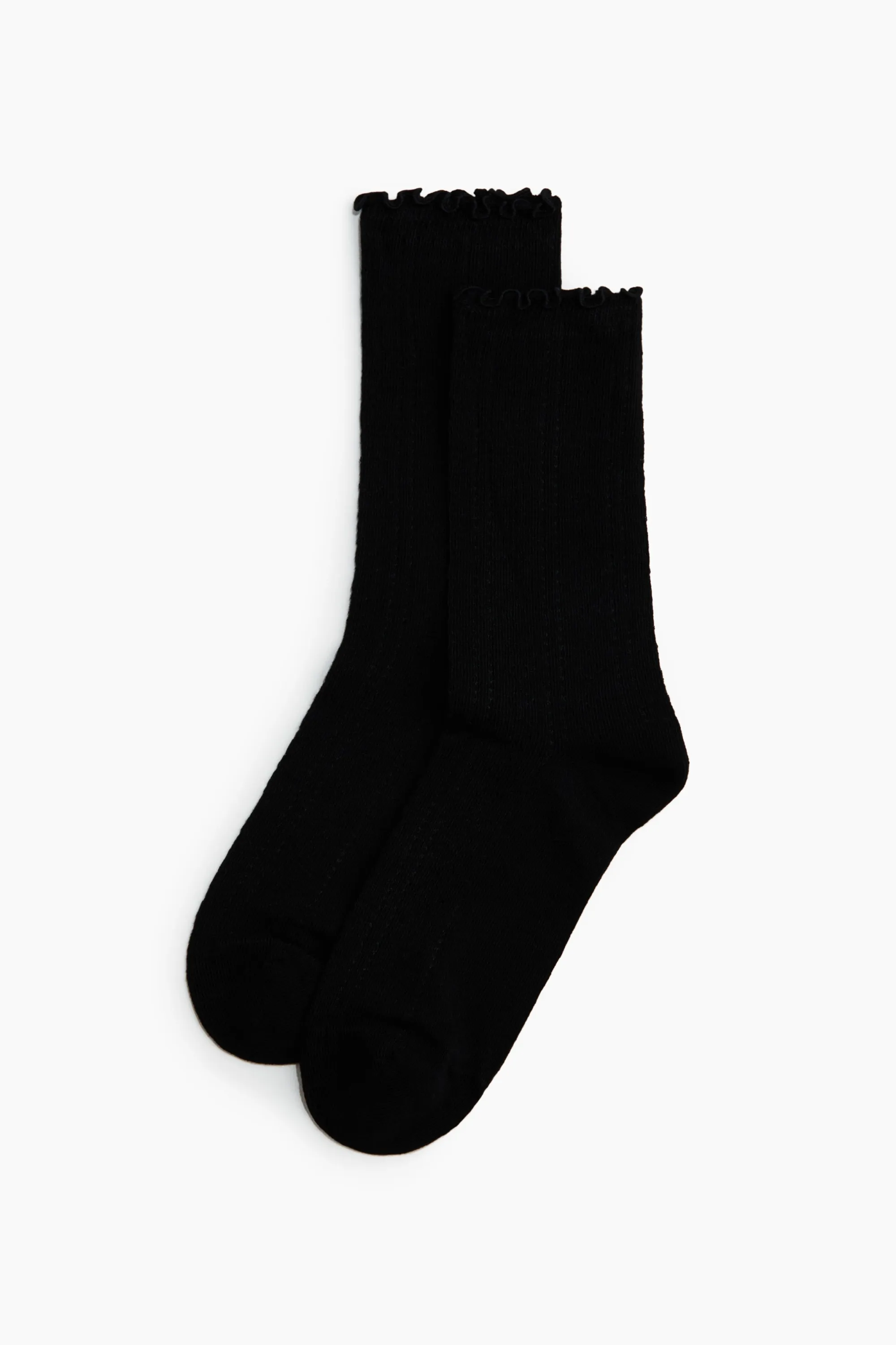 Lot de 5 paires de chaussettes en maille pointelle - Noir