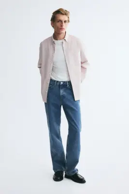 Chemise Oxford Regular Fit - Rouge/rayé — photo 2