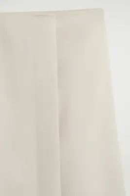 JUPE PORTEFEUILLE SATINÉE - BLANC — photo 4