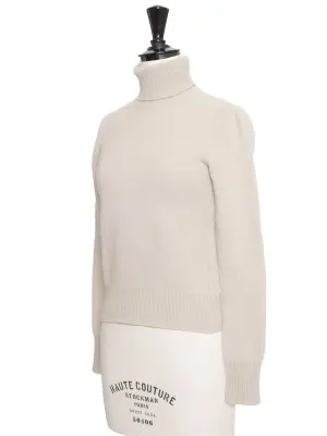 Pull col roulé en laine vierge gris clair Prix boutique 1300€ Taille XS — photo 3