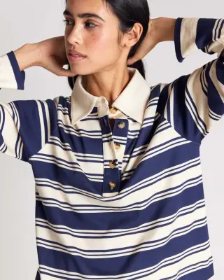 Tee-Shirt Maria rayures bleu marine et écru — photo 2