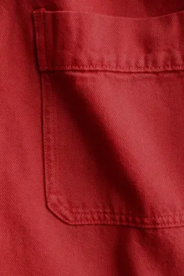 Jupe trapèze en twill - Rouge — photo 4