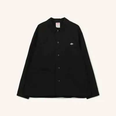 Veste en Popeline Logo dos Danton - Noir — photo 3