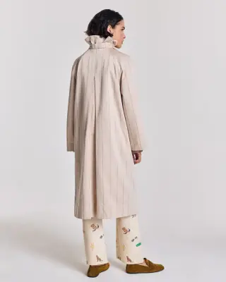 Trench Talma beige et rouge — photo 4