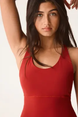 Combi-short de sport SculptMove™ - Rouge brûlé — photo 2