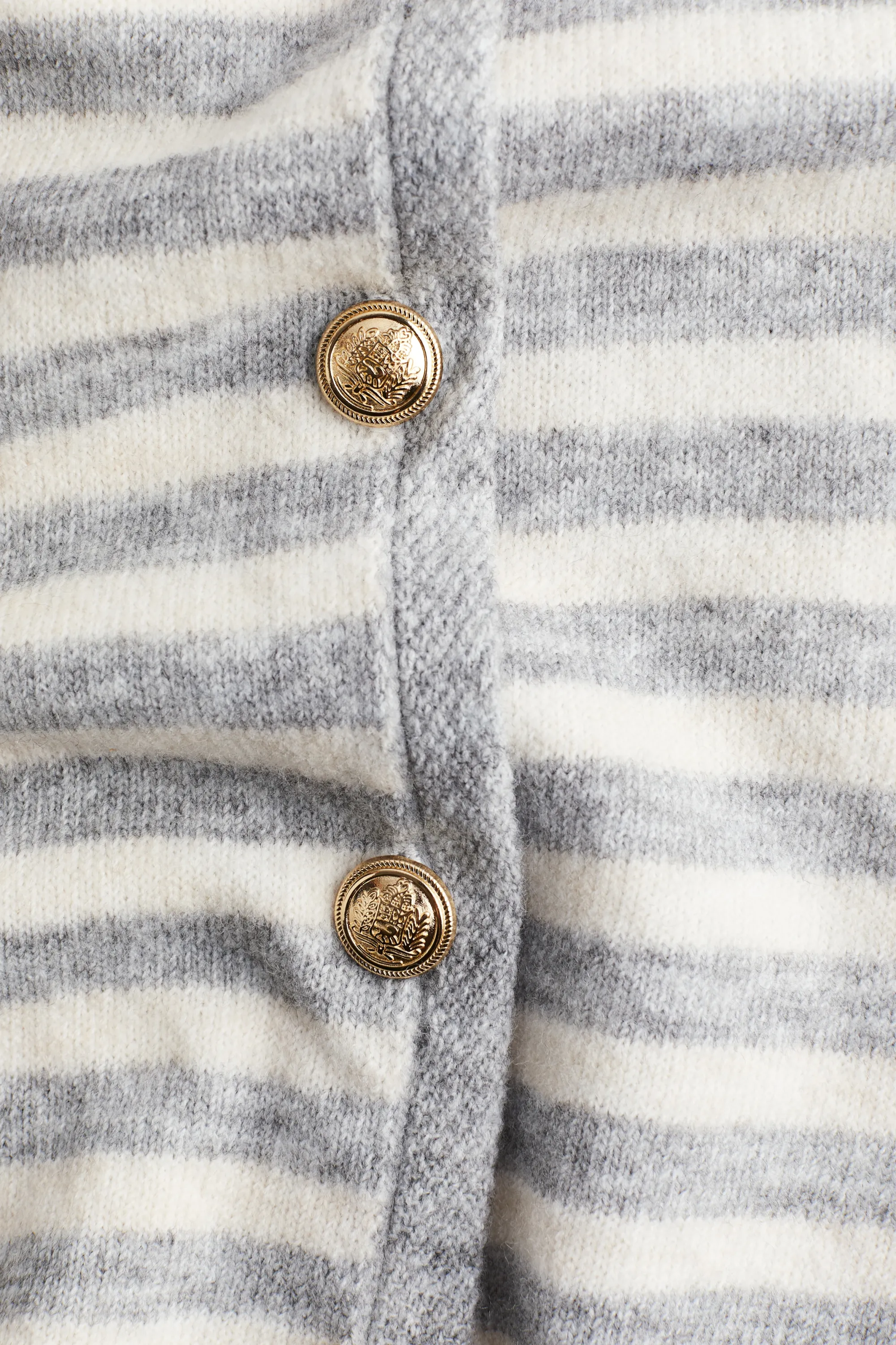 Gilet ajusté - Gris clair chiné/rayé