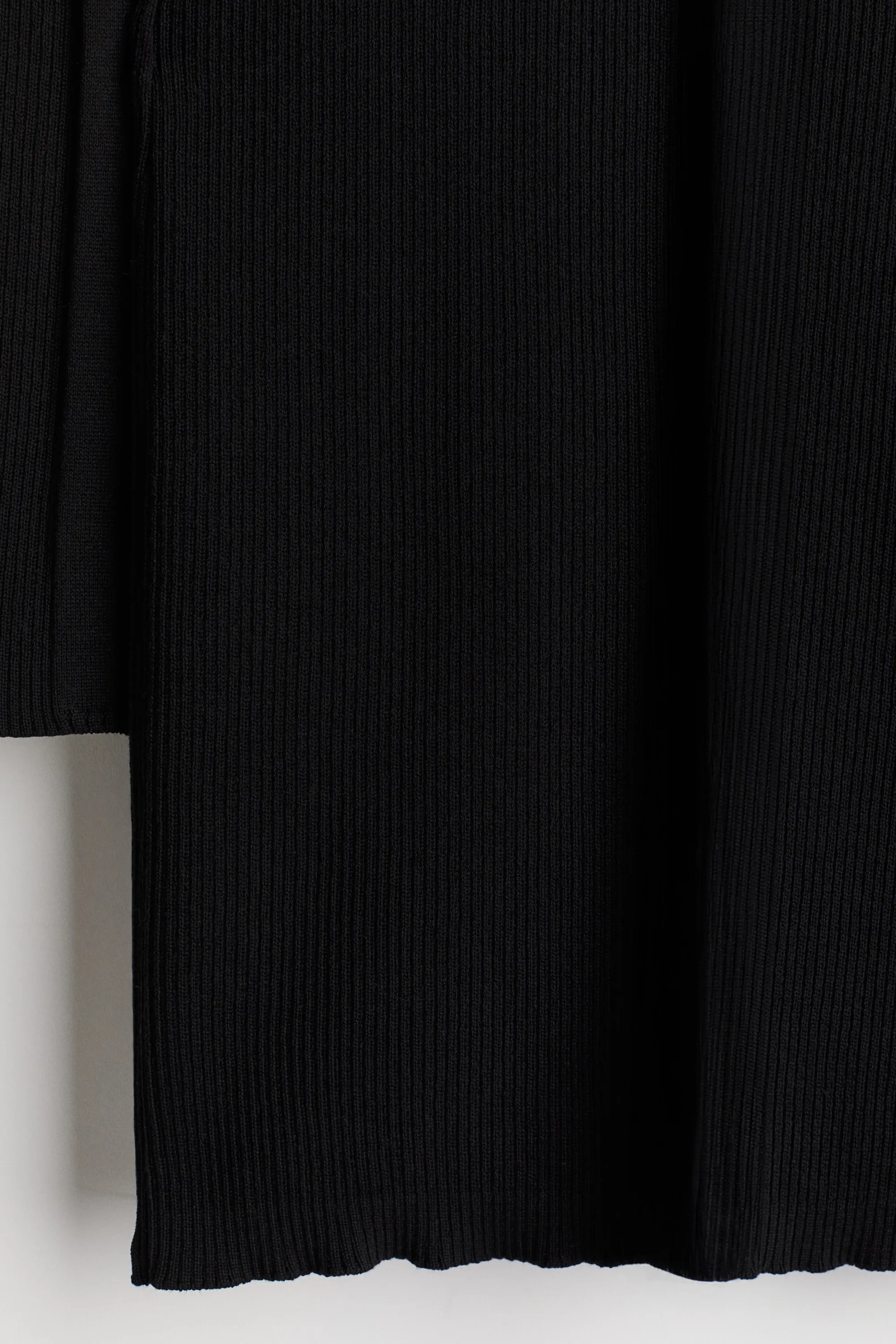Robe moulante en maille côtelée - Noir