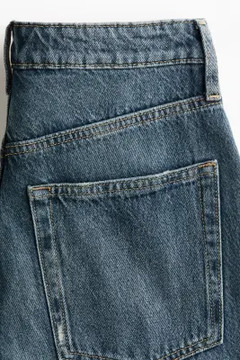 Wide High Waist Jeans - Bleu denim foncé — photo 5
