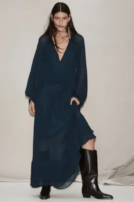 Robe volantée - Turquoise foncé — photo 1