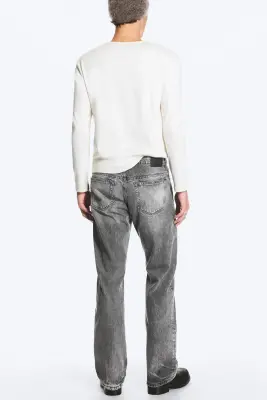 SPACE JEAN TAILLE MI-HAUTE COUPE DROITE DÉCONTRACTÉE - Alien Black - Dark Black — photo 4
