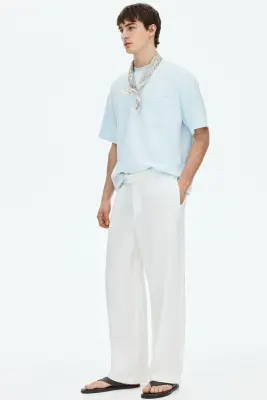 T-shirt Oversized Fit - Bleu clair — photo 1