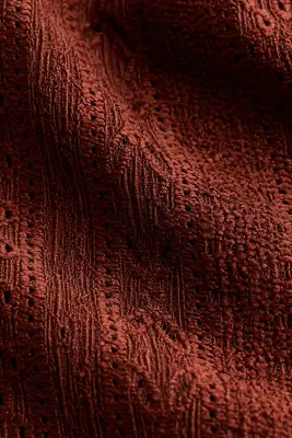 MAMA Pantalon en jersey façon dentelle - Brun rouille — photo 3