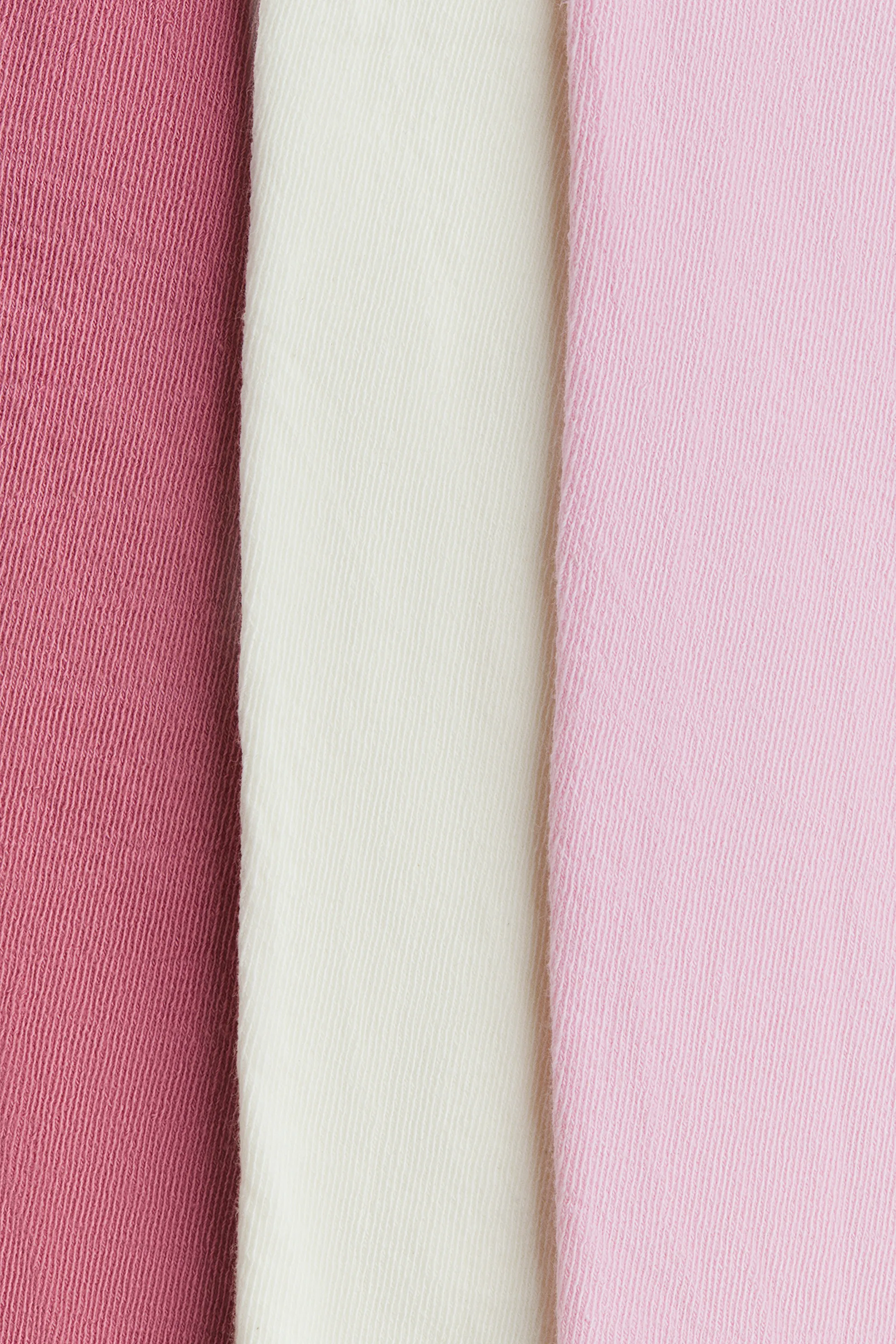 Collants, lot de 3 - Rose/crème
