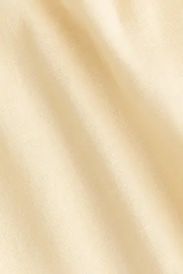 Pantalon à cordon en lin mélangé - Jaune pâle — photo 3
