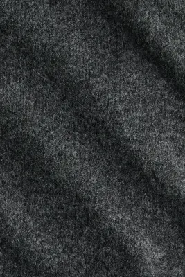 Pull façon polo en maille torsadée - Gris foncé chiné — photo 5