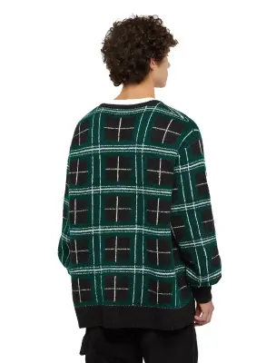 DICKIES CARDIGAN CARREAUX Noir Vert — photo 3