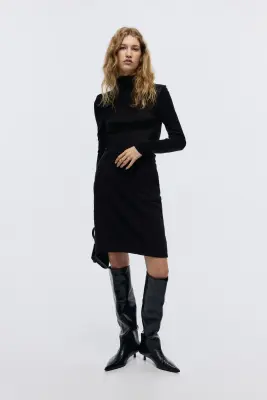 Jupe crayon en jersey - Noir — photo 1