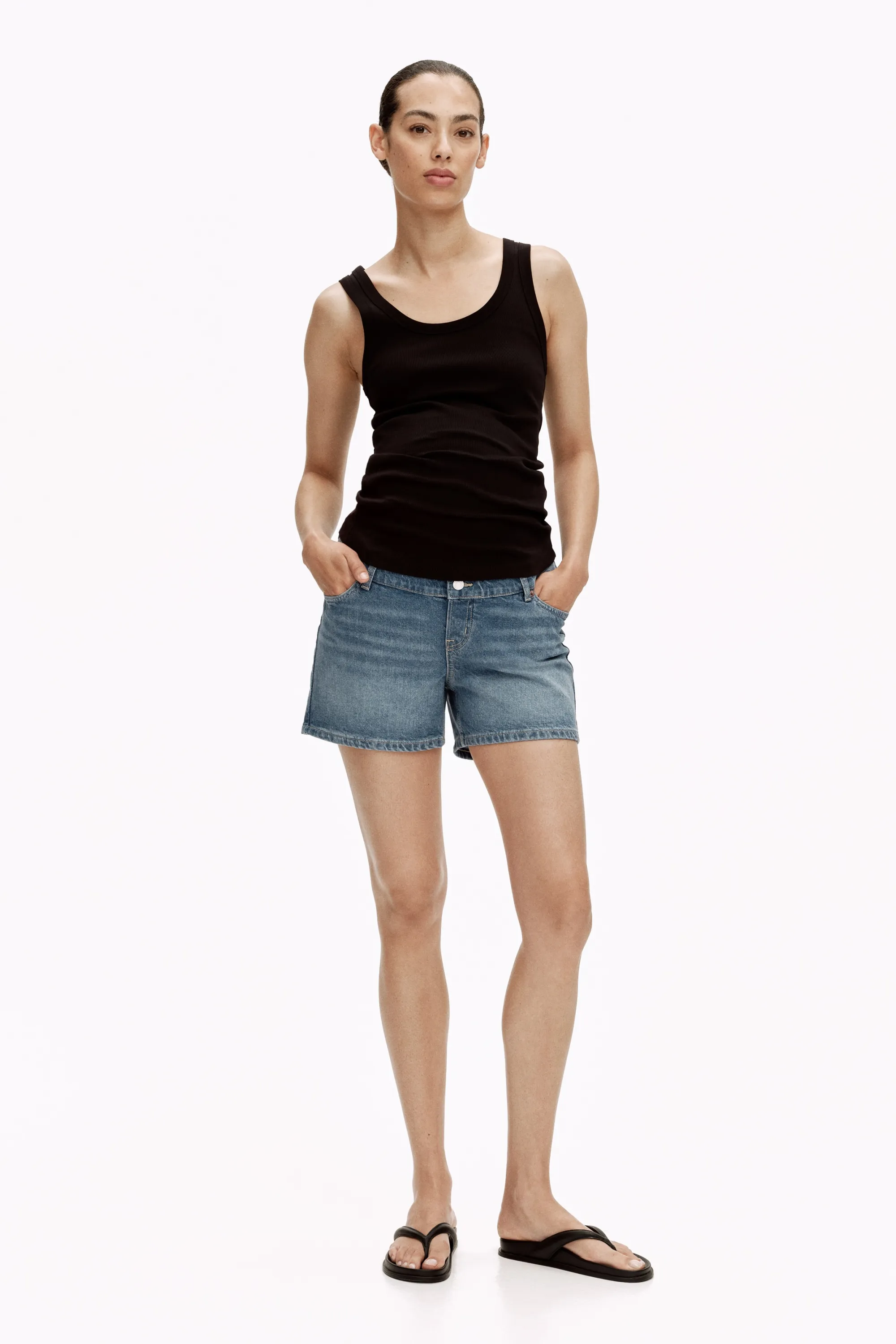 MAMA Short en denim - Bleu denim