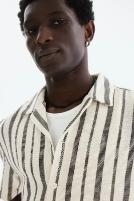 Chemise Regular Fit - Noir/rayé — photo 2