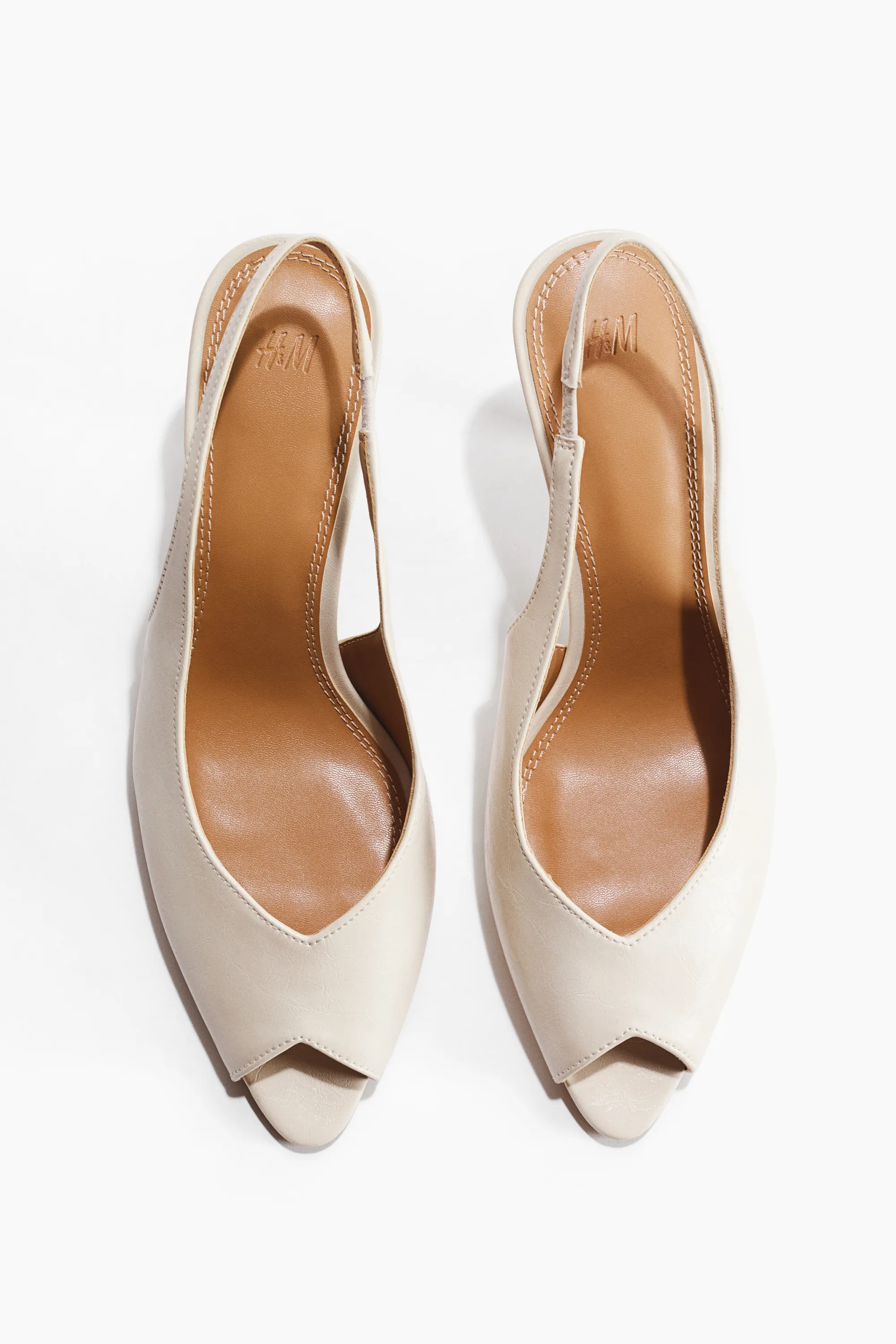 Escarpins à bride arrière - Crème