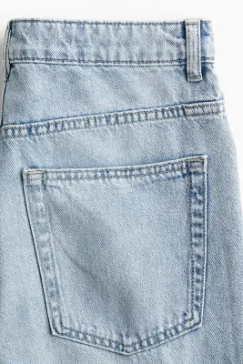 Straight High Ankle Jeans - Bleu denim pâle — photo 2