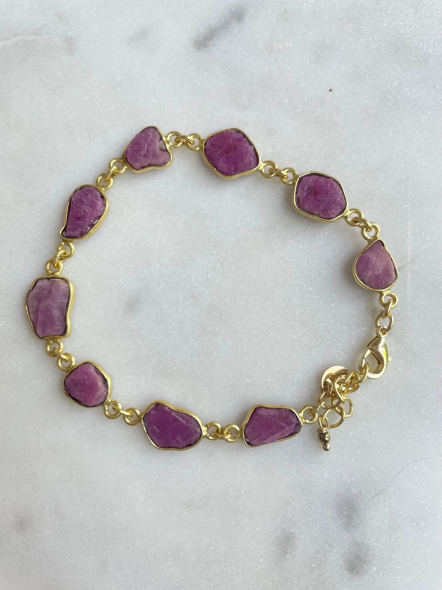 Nouveau ! ROOM SERVICE JEWELRY Bracelet Sparcks Rubis Rose