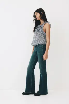 Flared Low Jeans - Bleu denim foncé — photo 2