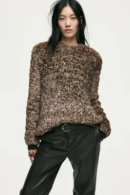 Pull - Beige/moucheté — photo 1