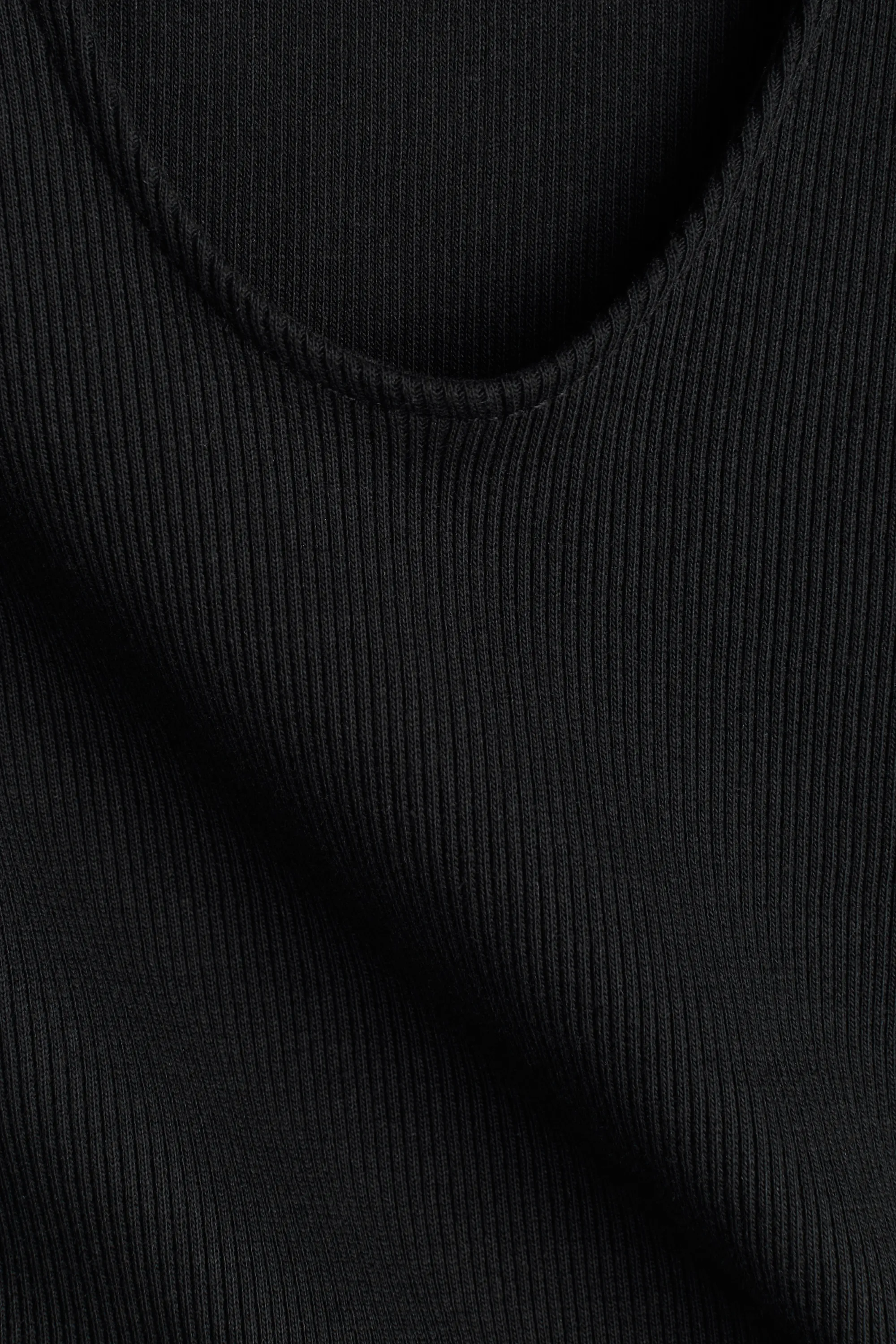 Robe volantée en jersey - Noir