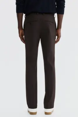 Pantalon chic Slim Fit - Marron foncé — photo 2