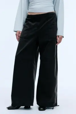 Pantalon bouffant cordon de serrage - Gris foncé — photo 1