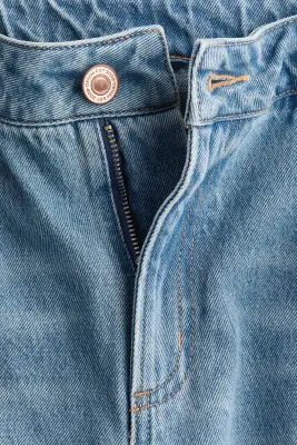 Barrel High Waist Ankle Jeans - Bleu denim clair — photo 5