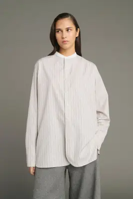 CHEMISE LUCILE NOISETTE/ÉCRU