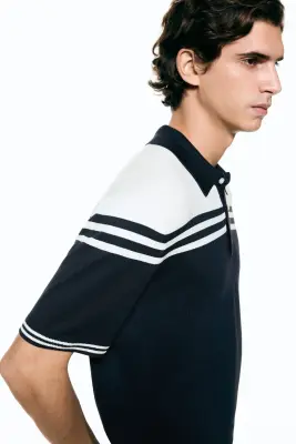 Polo Regular Fit - Bleu foncé — photo 2