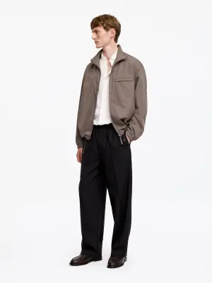 Pantalon large à enfiler en toile nattée - Noir — photo 2
