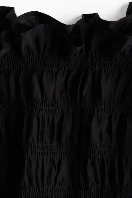 Blouse smockée - Noir — photo 2