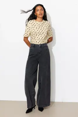 T-shirt oversize à pois — photo 3