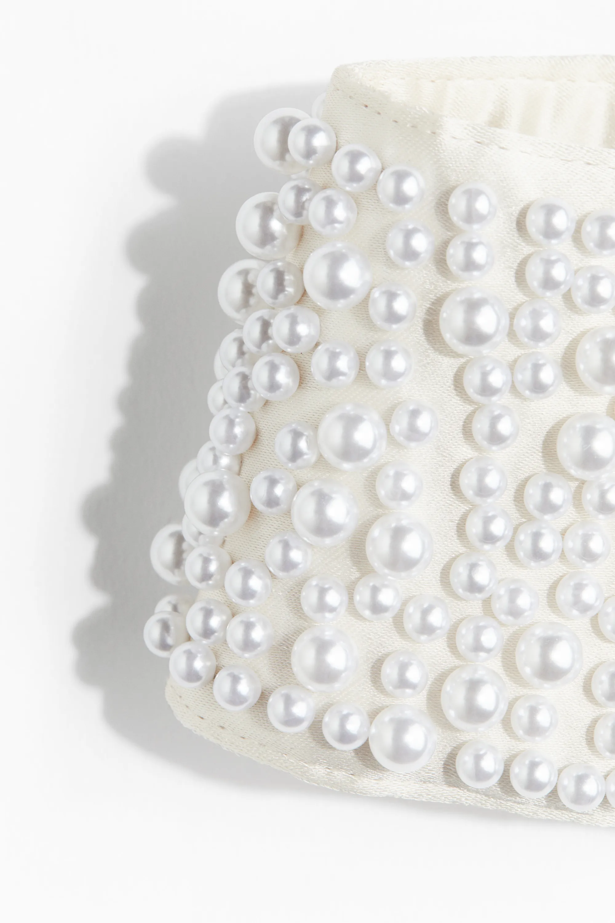 Collier avec perles fantaisie - Crème/blanc
