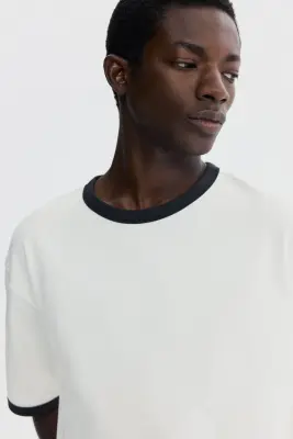T-shirt boxy Loose Fit - Blanc — photo 2