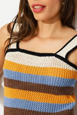 Débardeur rayé en crochet — photo 5