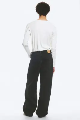 Jean baggy ample taille mi-haute unisexe Astro - Tuned Black – Noir — photo 3