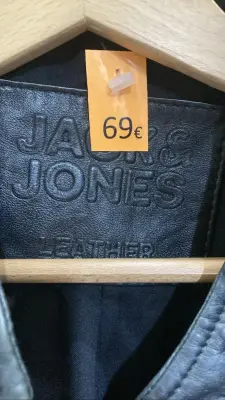Veste en cuir noir Jack & Jones — photo 5