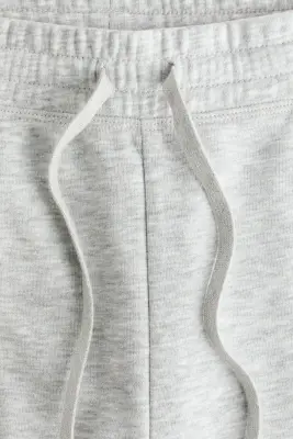 Pantalon jogger à jambes larges - Gris clair chiné — photo 4
