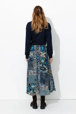 Jupe midi en voile imprimé — photo 2